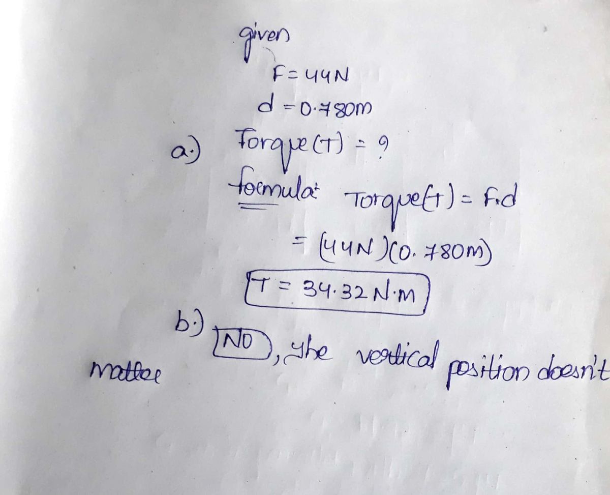 Physics homework question answer, step 1, image 1